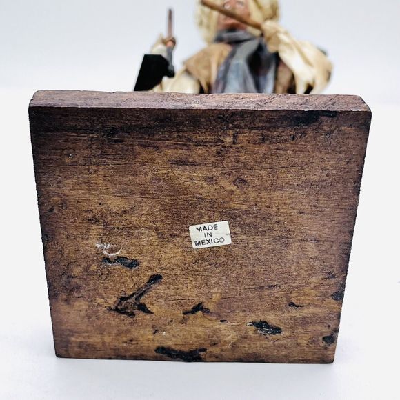 Vintage Set Of 2 Papier-Mâché Paper Mexican Men Dolls 12" ea. Handmade In Mexico - Picture 7 of 13